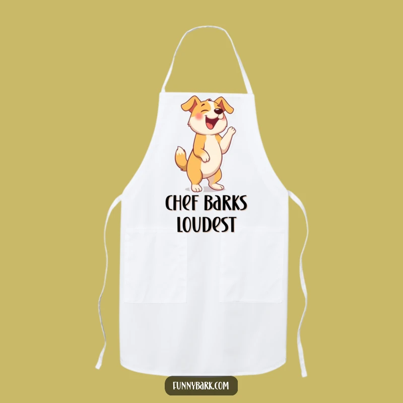 Funny Kitchen Barker Apron: Cook with Canine Comedy and Joy