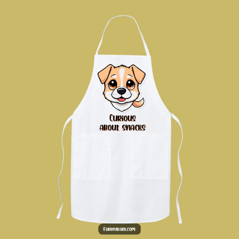 Funny Dog Head Apron - Curious Cook Companion!