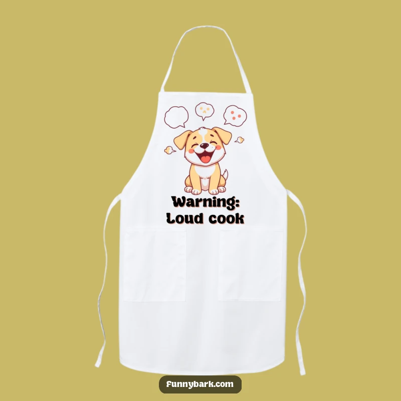 Funny Puppy Barking Apron Chef's Companion Hilarious Canine Cooking Gift