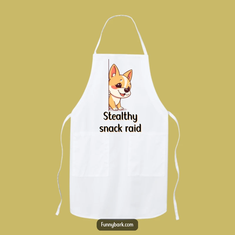 Funny Stealth Dog Apron: Peek-a-Bark Kitchen Fun - Hilarious Cooking Gift