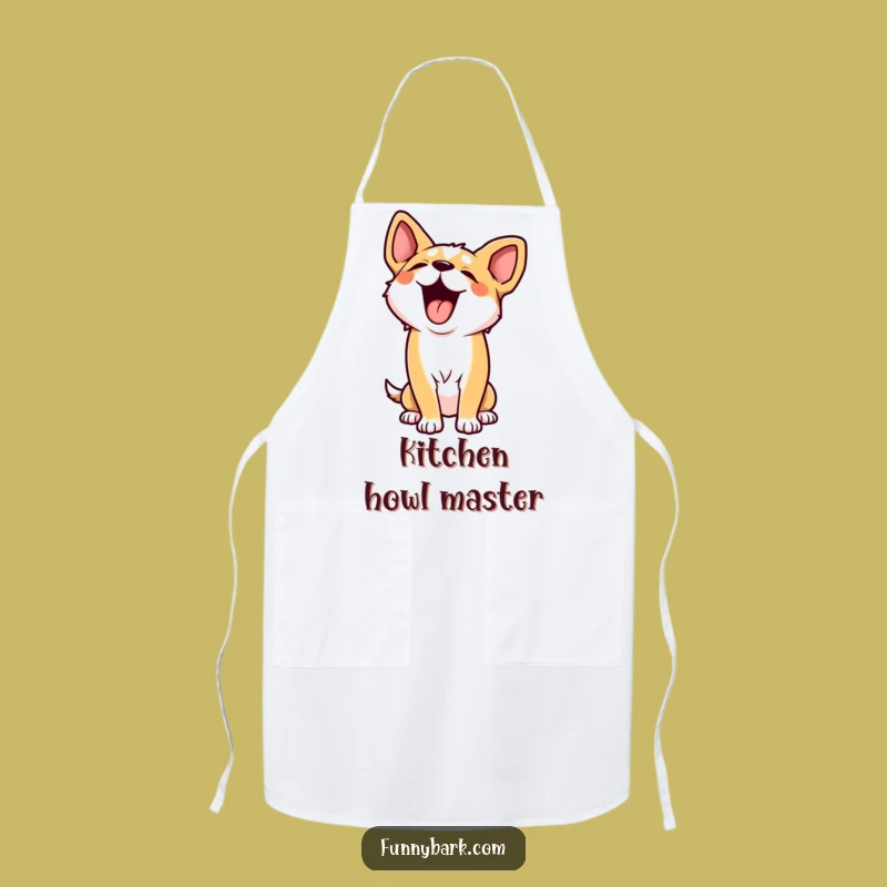 Funny Howling Dog Apron - Cook Up Comedy In The Kitchen With This Tee