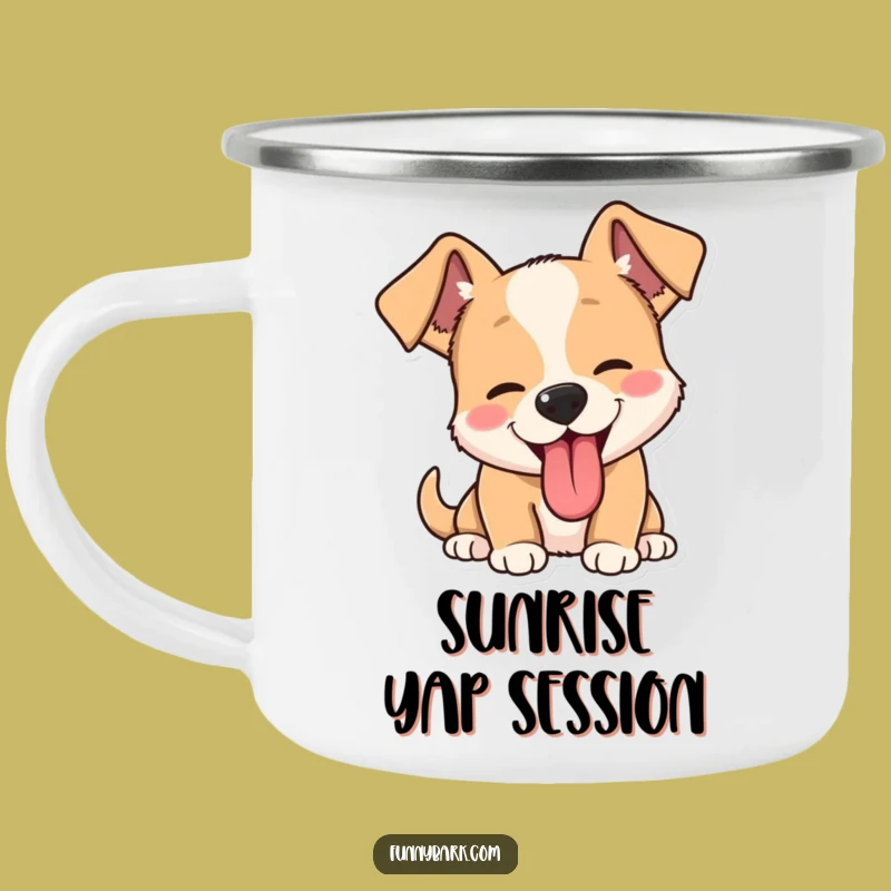 Funny Dog Barking Camping Mug: Adventure Fuelled by Canine Comedy!