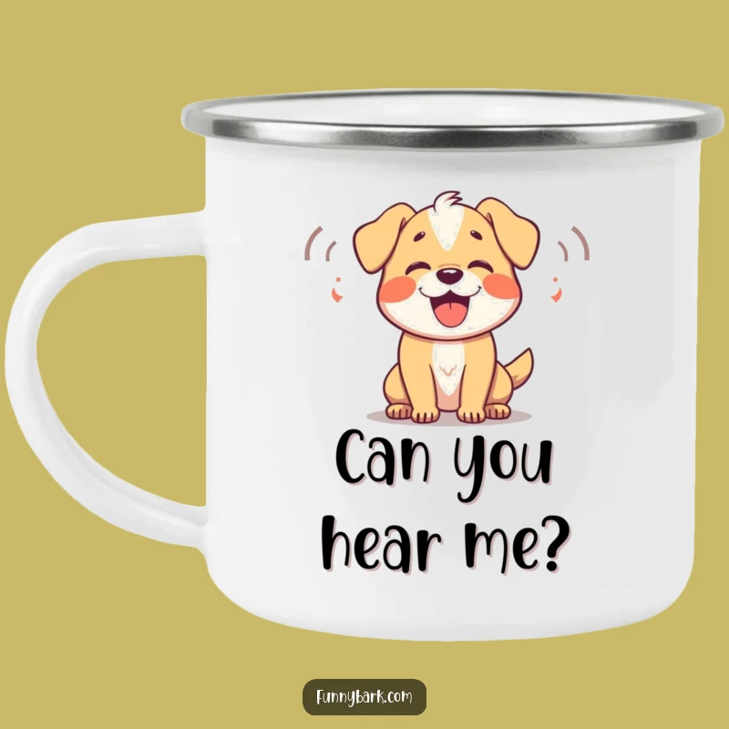 Funny Dog Barking Camping Mug: Trail Tunes, Durable and Hilarious Funny Gift