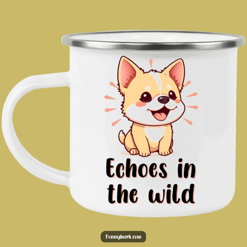 Funny Small Dog Sound Wave Camping Mug Outdoor Canine Companion Hilarious Gift