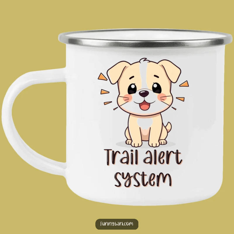 Funny Tiny Dog Camping Mug: Alert Camp Vibes, Perfect Humorous Drinkware