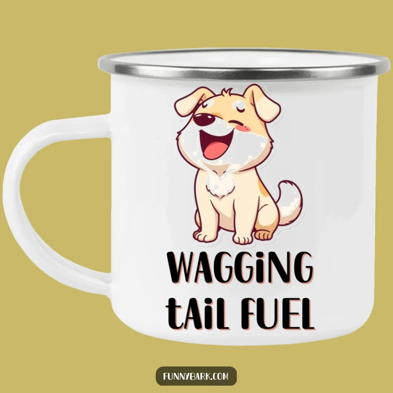 Funny Dog Camping Mug: Ecstatic Camp Vibes, Perfect Humorous Drinkware