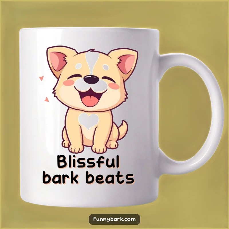 Funny Dog Bliss Mug: Pure Joy with Barking Waves, Perfect Humorous Gift for Dog Lovers