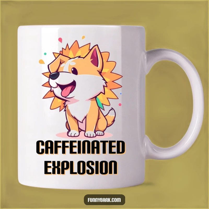 Funny Energetic Bark Mug: Colorful Joyful Gift for Dog Lovers