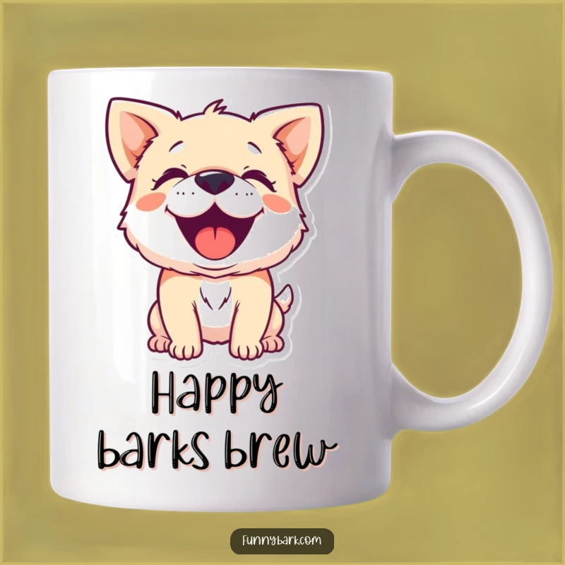 Funny Dog Barking Joyful Mug: Exuberant Character - Perfect Pooch Lover Gift