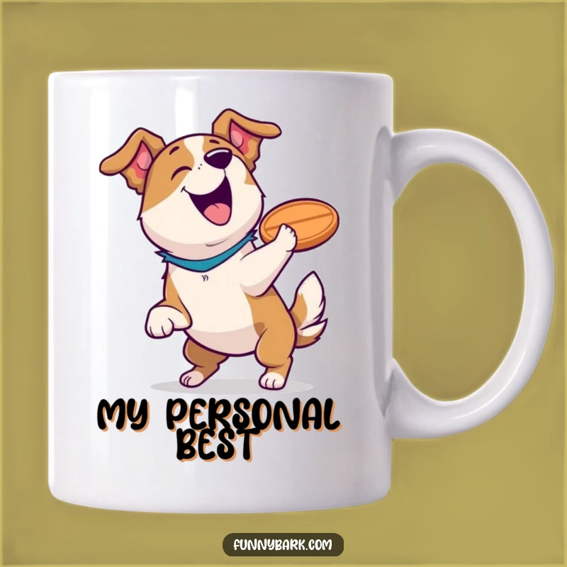 Funny Dog Catching Frisbee Mug: A Hilarious Triumph for Dog Lovers Gift