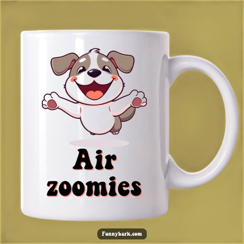 Funny Dog Leaping Mug: Pure Joyful Energy, Perfect Gift for Energetic Dog Lovers