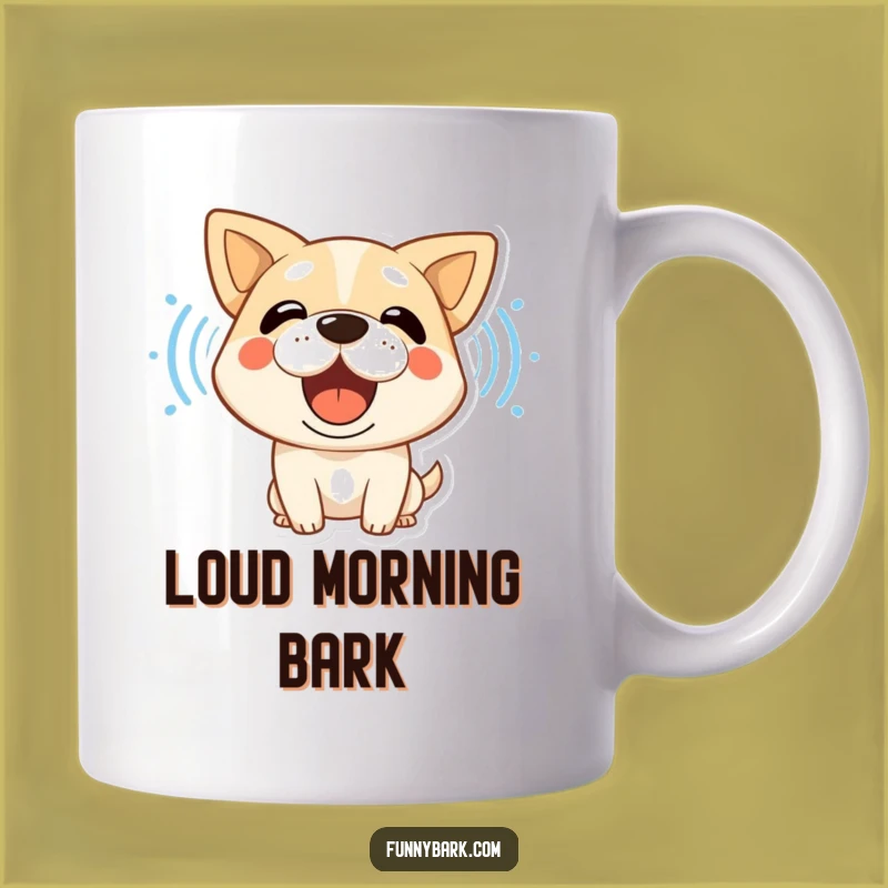 Funny Dog Barking Sound Waves Mug - Hilarious Canine Communication Gift