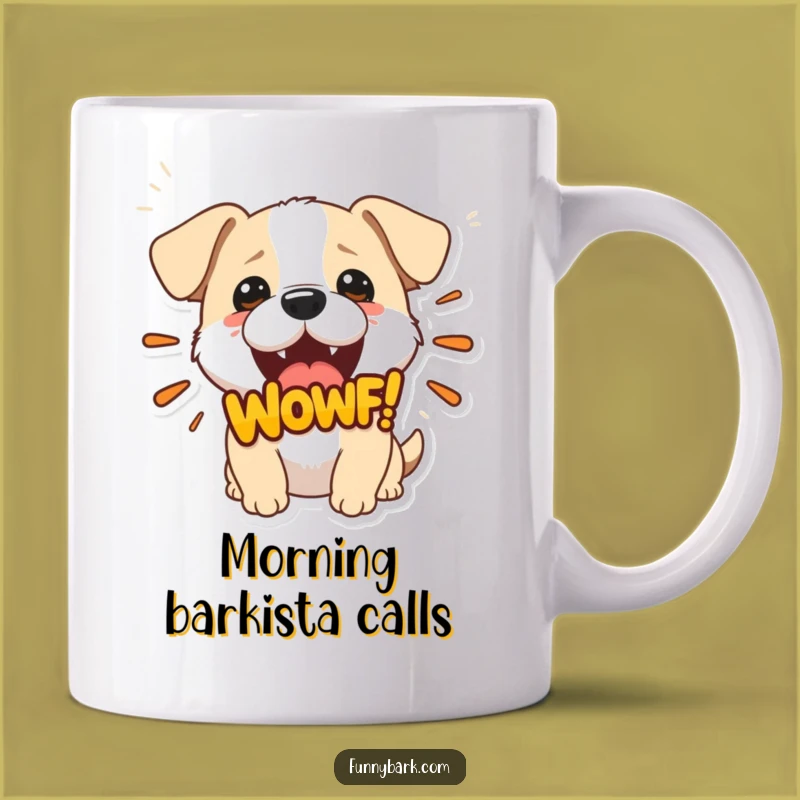 Funny Woof Dog Mug - Hilarious Barking Pup Gift for Dog Lovers