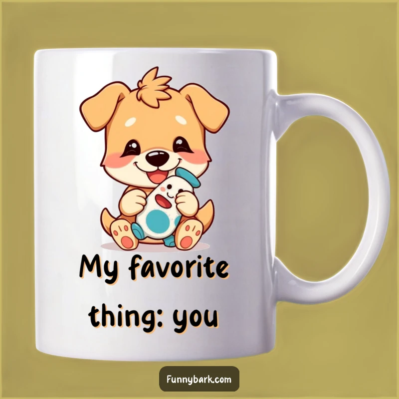 Funny Dog Toy Mug - Playful Grin, Treasured Toy Presenter, Perfect Funny Gift!
