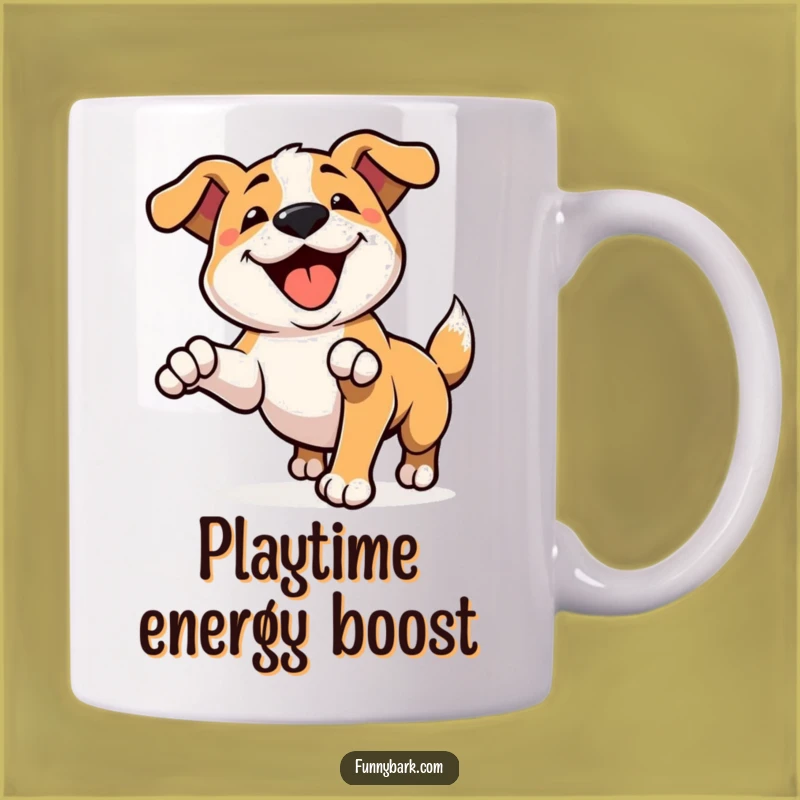 Funny Playful Dog Mug: Happy Bark Pouncer - The Ultimate Hilarious Dog Lover Gift