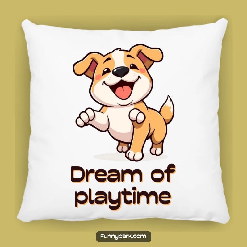 Funny Pouncing Dog Pillow: Happy Bark Cushion - Comfy & Hilarious Home Decor
