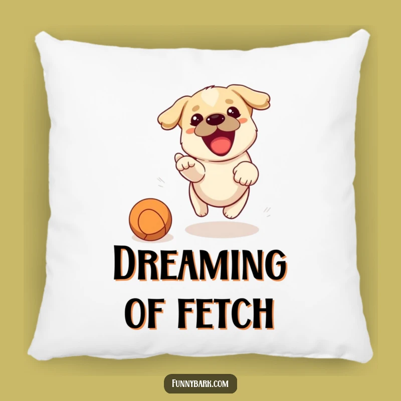 Funny Dog Chasing Ball Pillow - Cuddle Up with Canine Play!