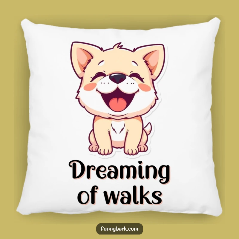 Funny Dog Barking Joyful Pillow: Exuberant Character - Cozy Canine Joy Gift