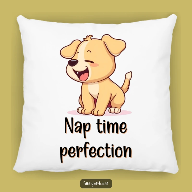 Funny Excited Puppy Pillow - Comfy & Hilarious Energetic Decor
