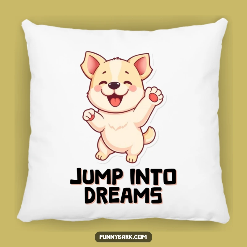 Funny Playful Dog Pillow - Cozy Jumping Cushion!