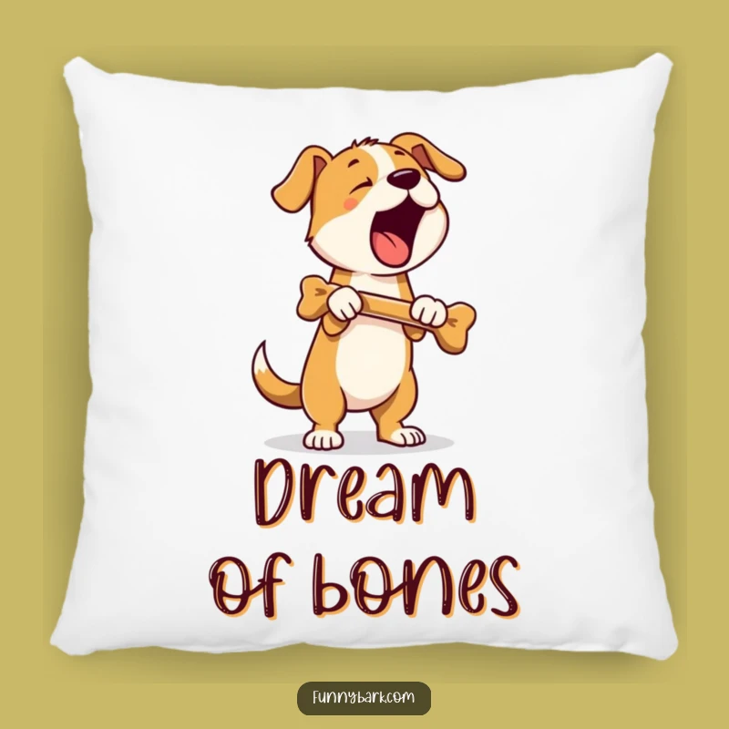 Funny Standing Dog Pillow: Bone Bark Cushion - Comfy & Hilarious Decor