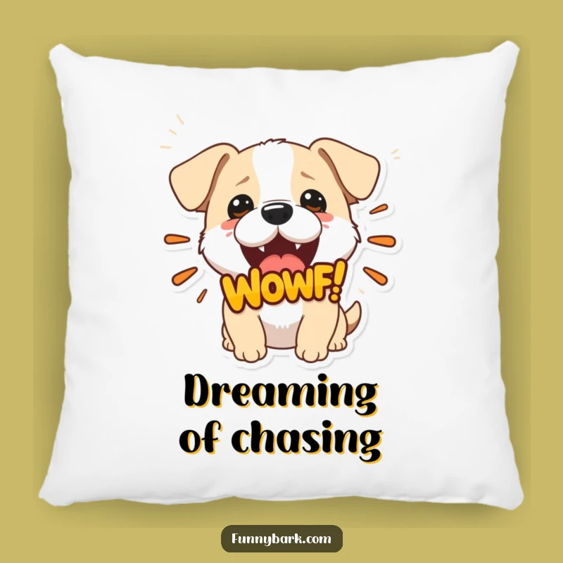 Funny Woof Dog Pillow - Comfy & Hilarious Pet Decor