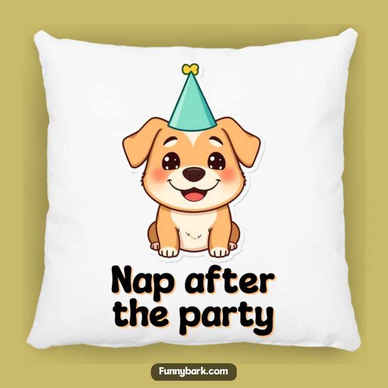 Funny Dog Party Pillow: Snooze with Silly Grins and Canine Comfort!