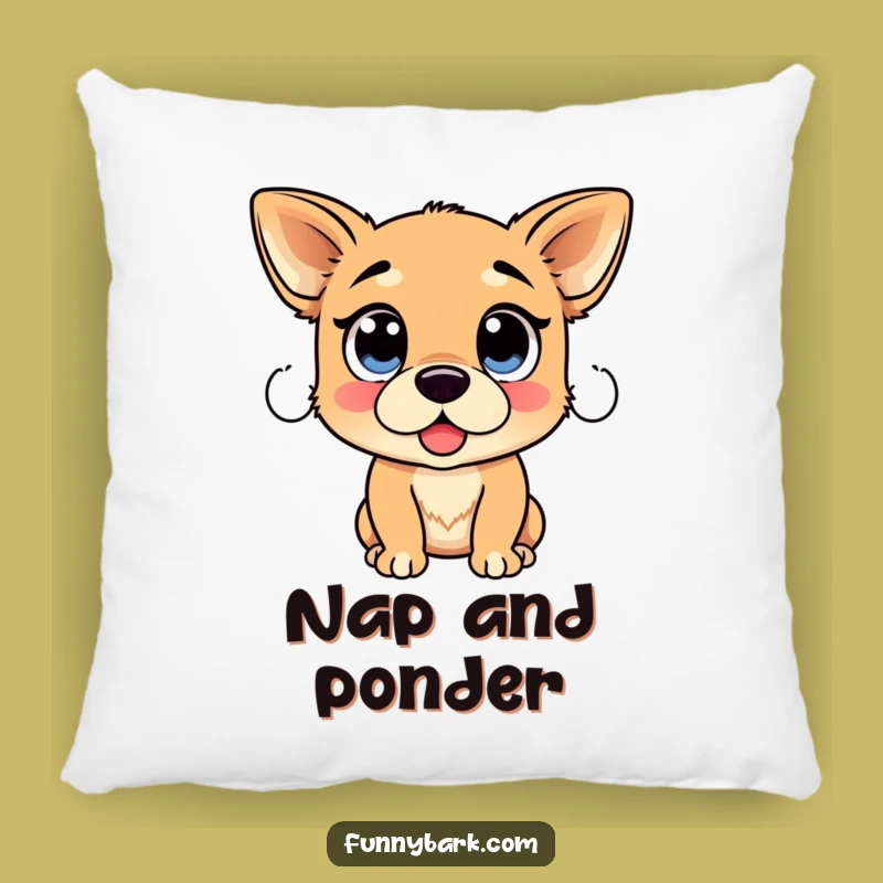 Funny Dog Proclamation Pillow - Expressive Eyes Comfort