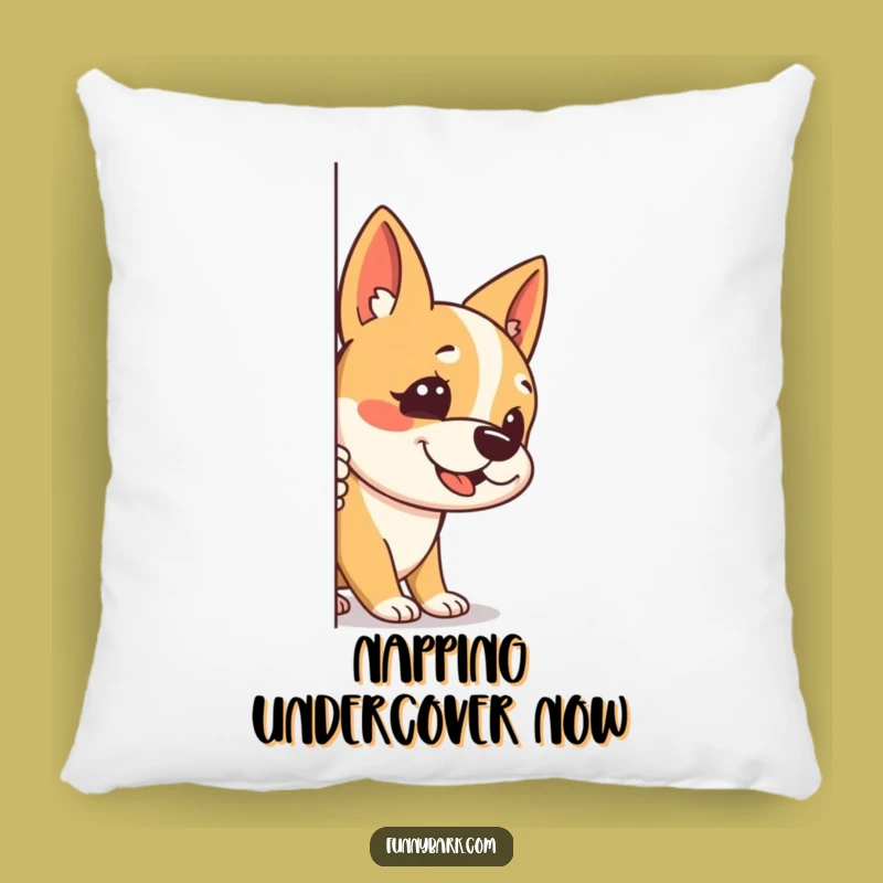 Funny Stealth Dog Pillow: Peek-a-Bark Cushion - Comfy & Hilarious Decor
