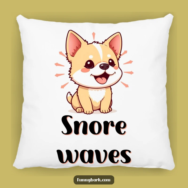 Funny Small Dog Sound Wave Pillow Soft Comforting Canine Cushion Hilarious Gift