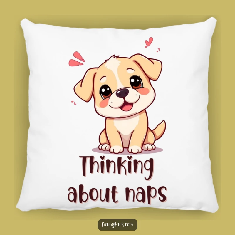 Funny Curious Dog Sound Waves Pillow: Cuddle Up with Hilarious Pondering, Cute Gift!