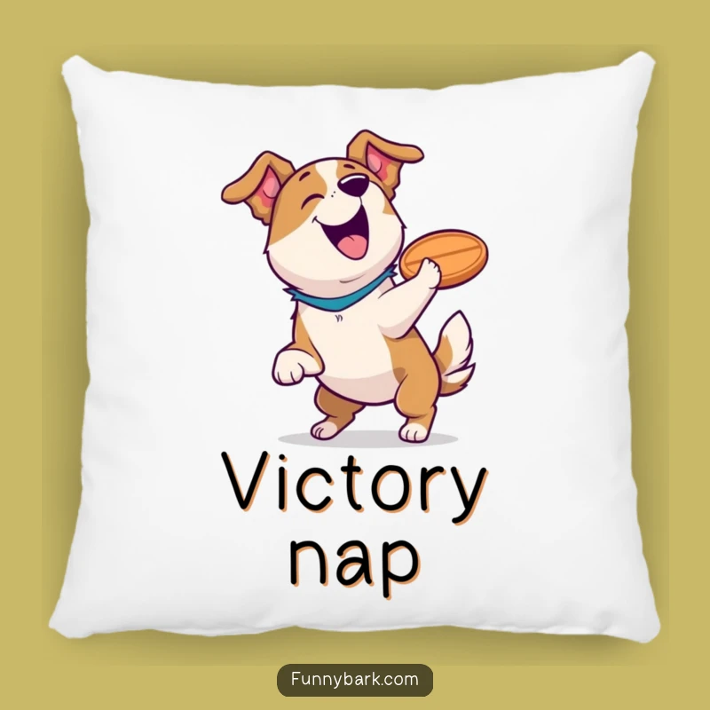 Funny Frisbee Dog Pillow: Comfy & Hilarious Accent for Dog Lovers Gift