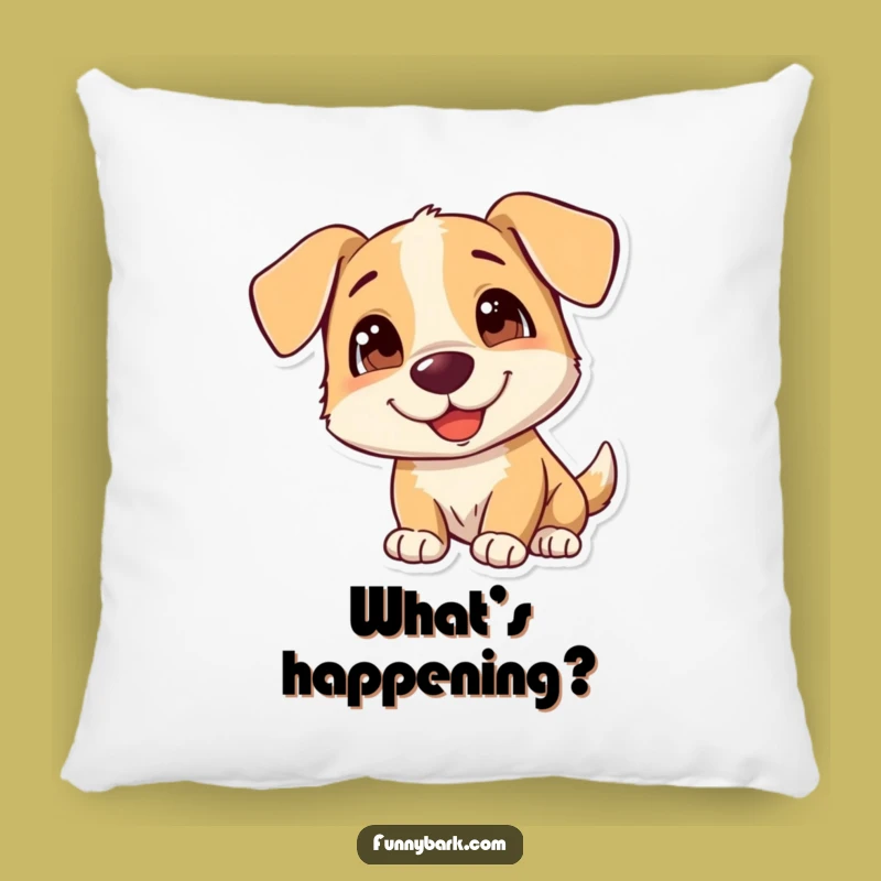 Funny Dog Accent Pillow: Cozy Up with This Curious Canine Comfort Gift