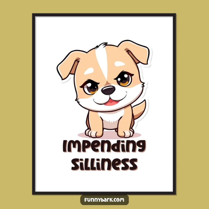 Funny Mischief Dog Digital Art - Pouncing Pup Download, Perfect Funny Gift!