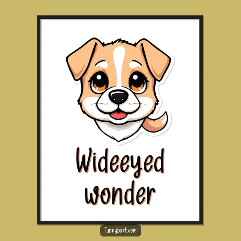 Funny Dog Head Digital Art - Curious Eyes Print!