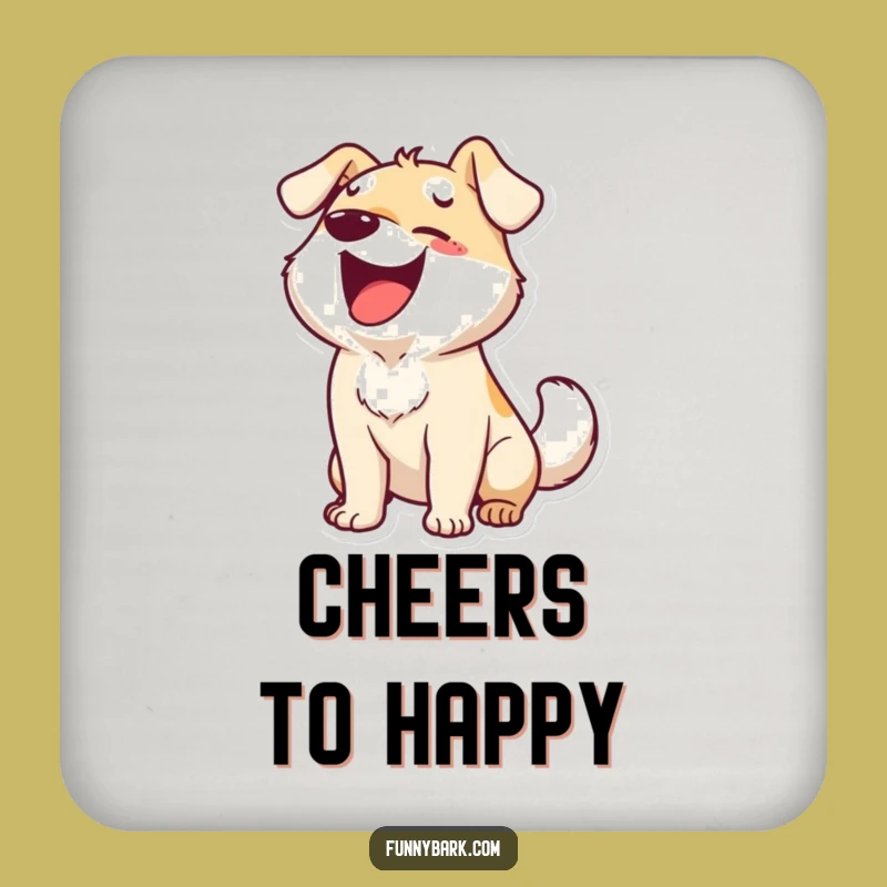 Funny Dog Coaster: Joyful Protection, Perfect Humorous Tableware