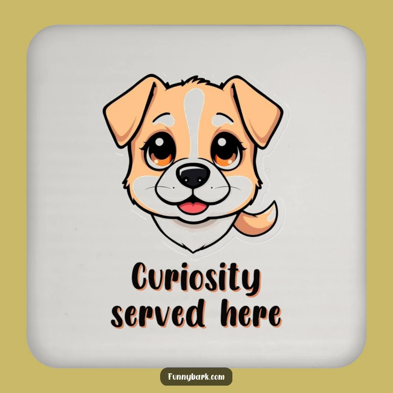 Funny Dog Head Coaster - Protect Surfaces with Curiosity!