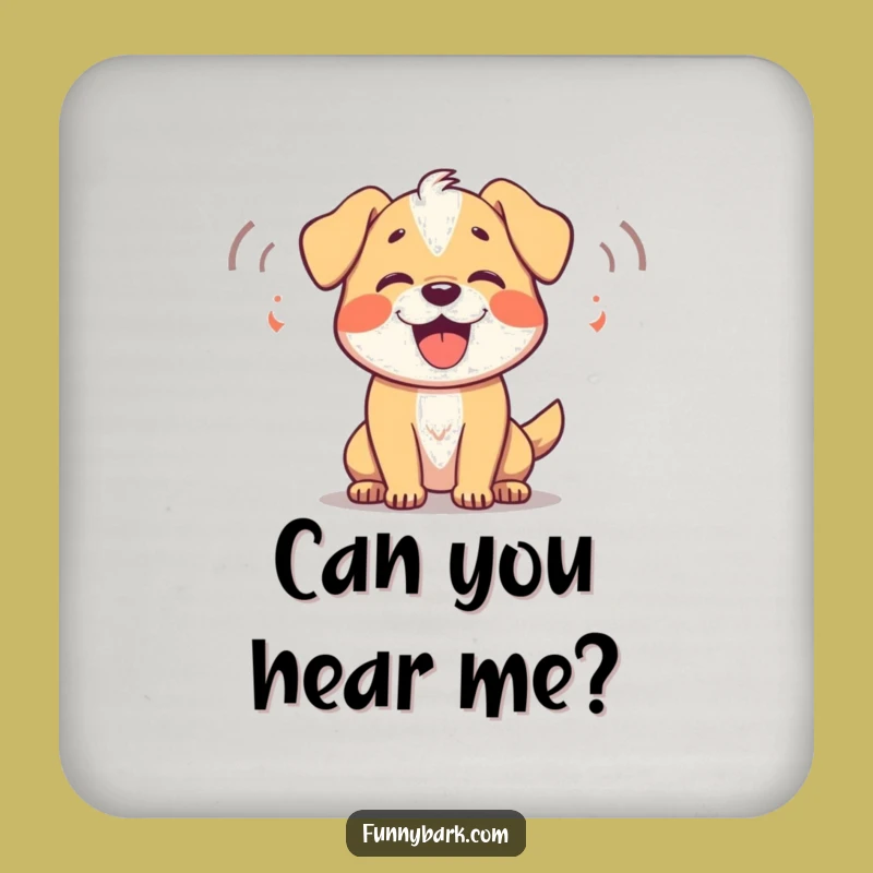 Funny Dog Barking Coaster: Protect Surfaces, Sip with Smiles, Perfect Dog Funny Gift