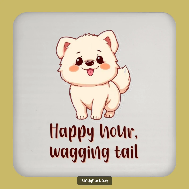Funny Fluffy Dog Coaster - Protect Surfaces with Excitement!