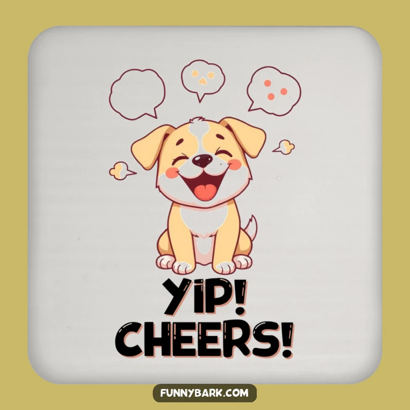 Funny Puppy Barking Drink Coaster Protect Surfaces with Canine Comedy A Quirky Gift