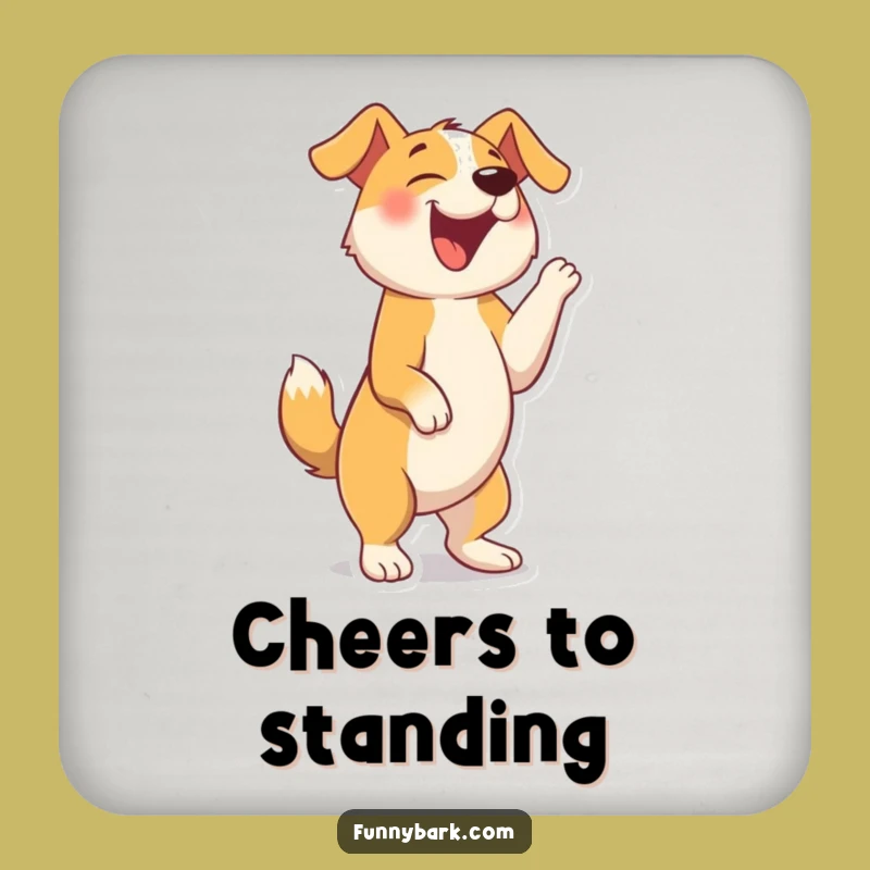 Funny Upright Dog Coasters: Protect Surfaces with Canine Merriment