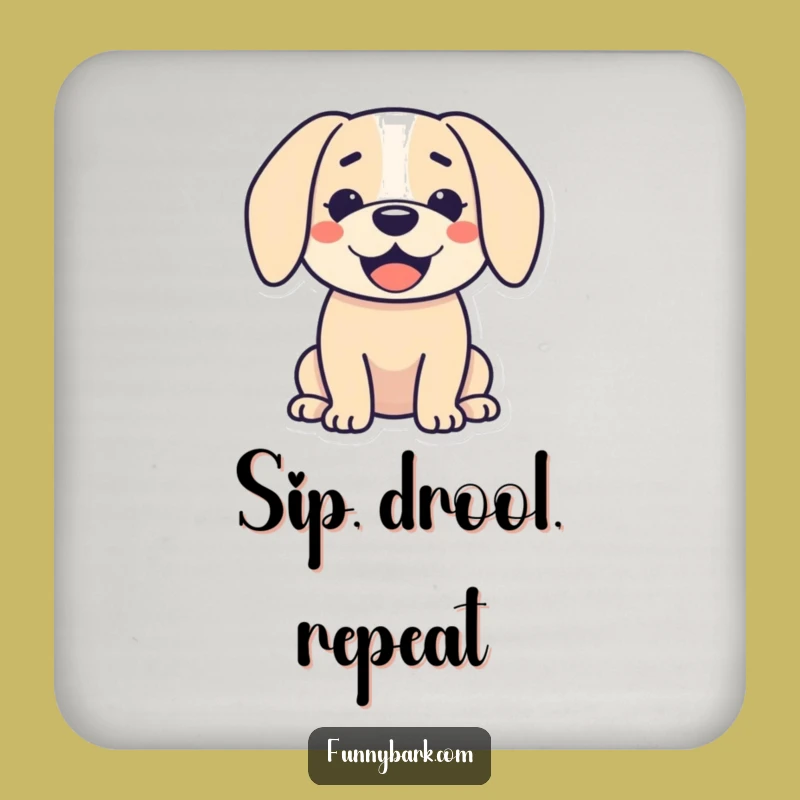 Funny Dog Silhouette Coaster - Happy & Protected!