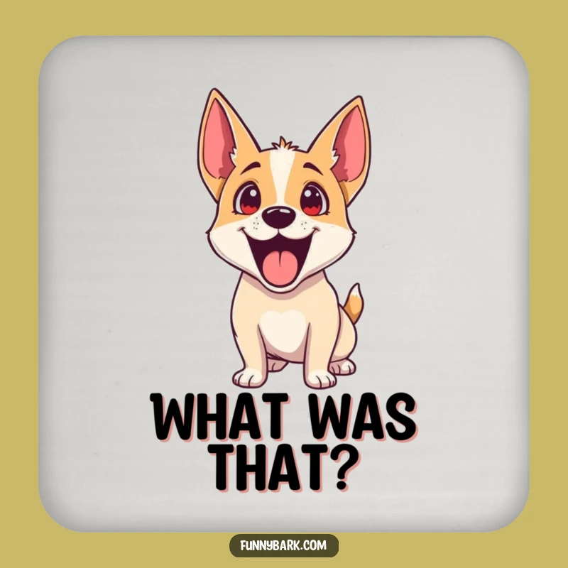 Funny Dog Excitement Coaster: Protect Surfaces, Sip with Smiles, Perfect Dog Funny Gift