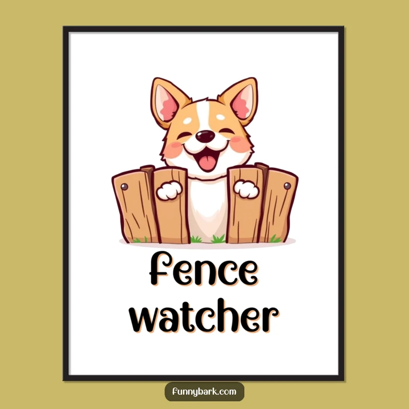 Funny Barking Dog Poster - Energetic Art Print for Walls