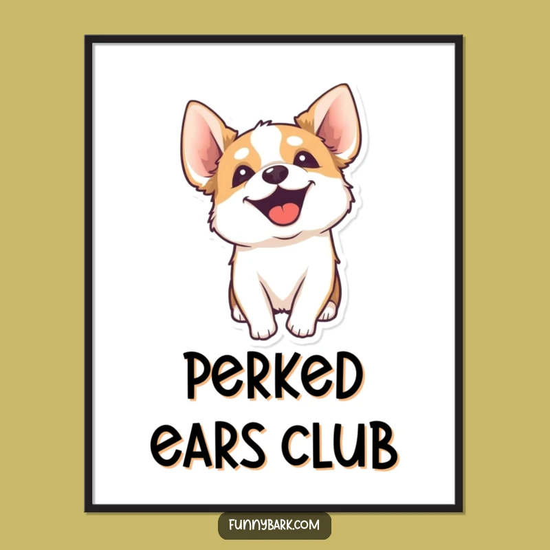 Funny Dog Head Tilt Poster Captivating Canine Art Whimsical Wall Decor Gift