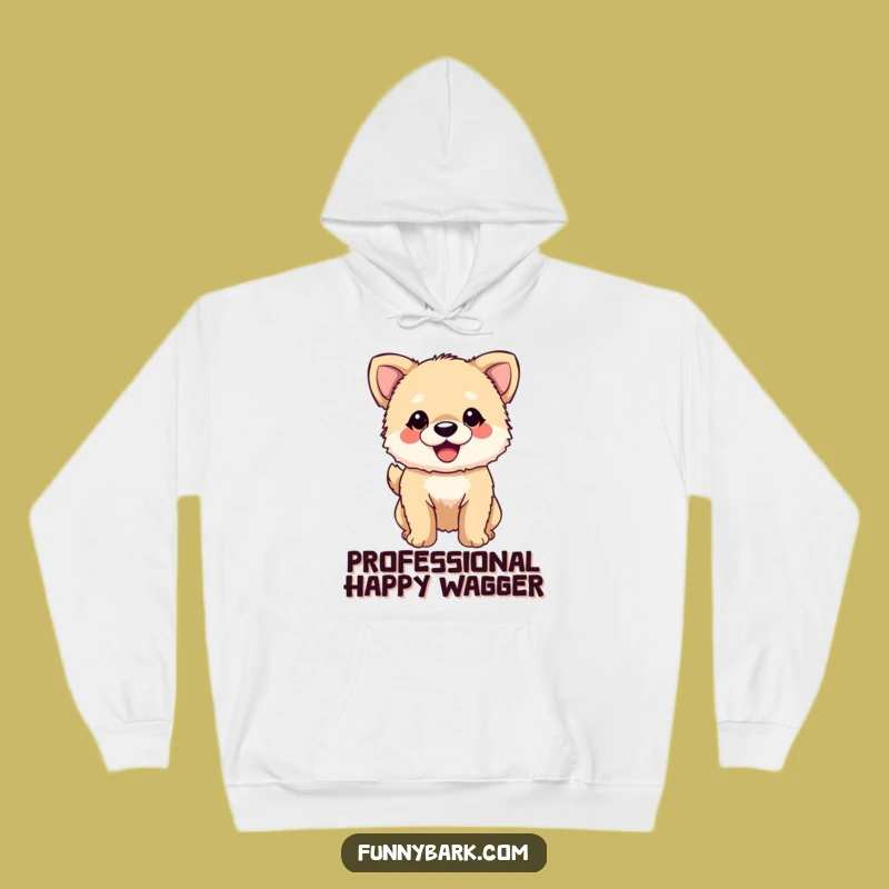 Funny Dog Hoodie: Fuzzy Pup Wagging Tail - Cozy & Joyful Gift