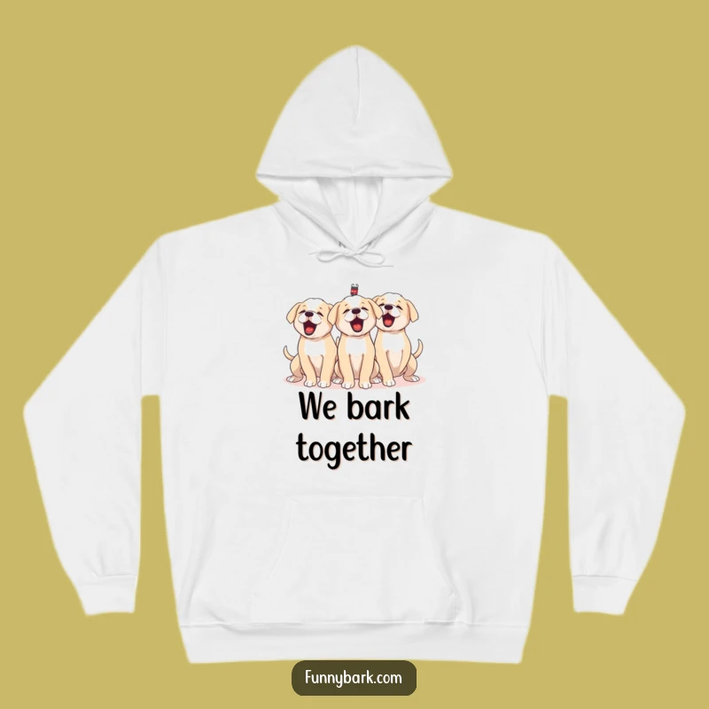 Funny Puppy Chorus Hoodie Cozy Canine Gathering Hilarious Gift for Dog Lovers