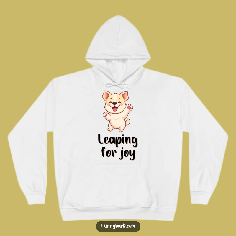 Funny Playful Dog Hoodie - Cozy Jumping Companion!