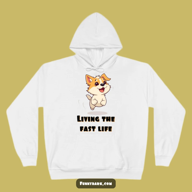 Cozy Funny Running Dog Hoodie: Windy Bark Sweatshirt - Warm & Hilarious Gift