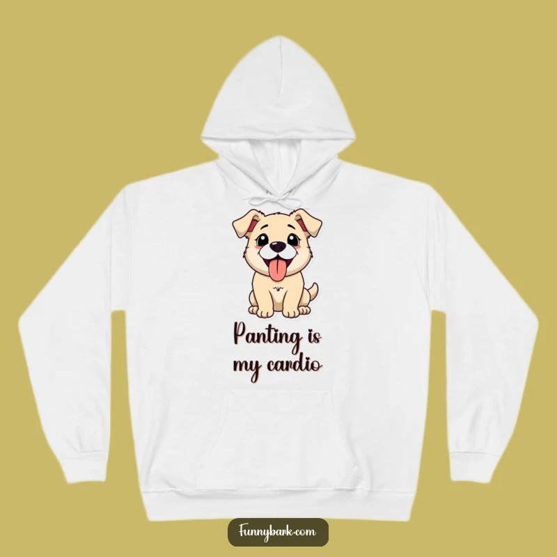Funny Panting Dog Hoodie - Cozy Up With Comedic Canine Happiness